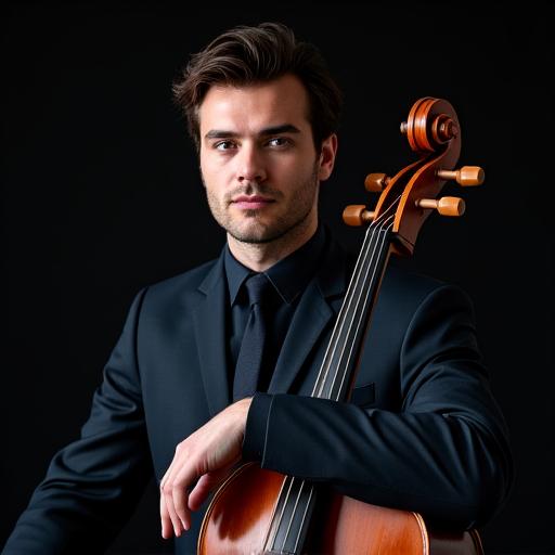 Professional headshot of Liam Gallagher, Cello.
